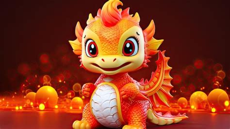 Premium Photo Chinese Dragon Year Cartoon Ip Image