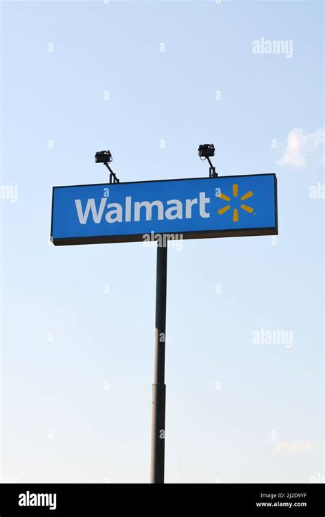 Very tall Walmart sign outside the Rockport, AR Walmart store Stock ...