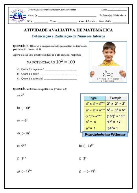 Potenciação 6 Ano 2