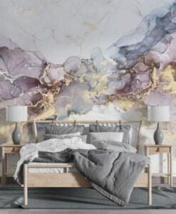 Marble Pattern Wallpaper Mural In Soft Gold | Silk Interiors Wallpaper ...