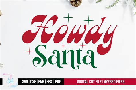 Howdy Santa Svg Retro Designs Graphic By Svgstudiodesignfiles