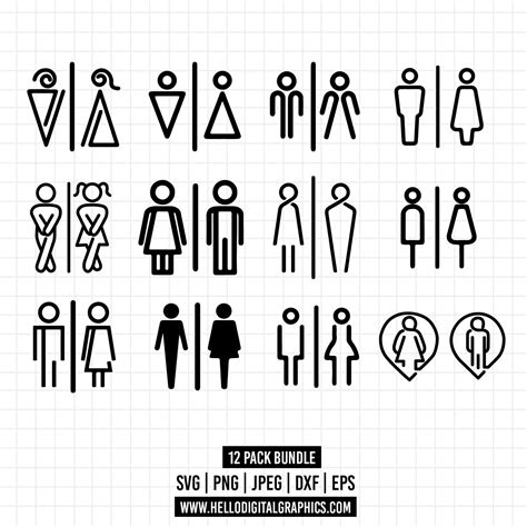 1350 Bathroom Svg Restroom Symbol Svg Restroom Sign Svg Toilet Svg