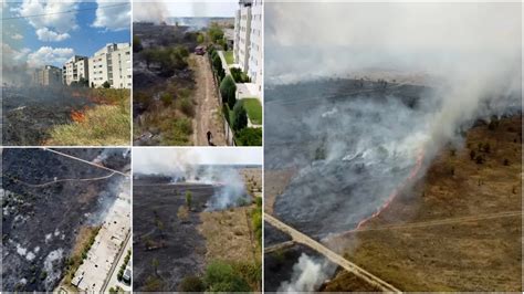 Incendiu de vegetaţie în Băneasa flăcările au cuprins 30 de hectare o