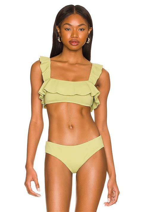 Eberjey Pique Jane Bikini Top In Pear Revolve