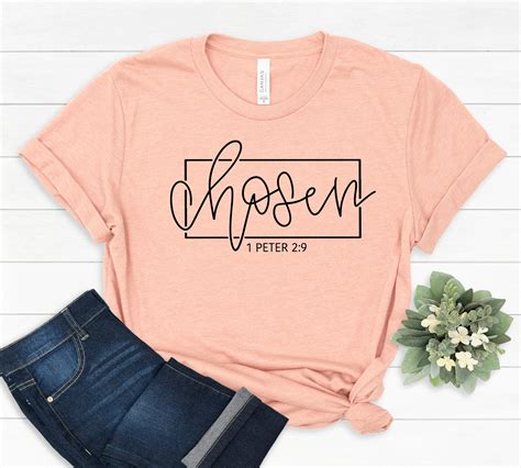 Chosen Shirt Christian T Shirts Christian Apparel Christian Etsy