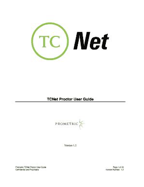 Fillable Online Tcnet Proctor User Guide V User Guide Fax Email