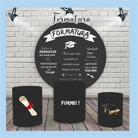 Kit Painel De Festa E Capas De Cilindros Formatura Elo