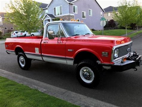 1972 Chevy K20 4x4 Factory 350 V8 Eng Long Bed Only 37359 Orig Miles