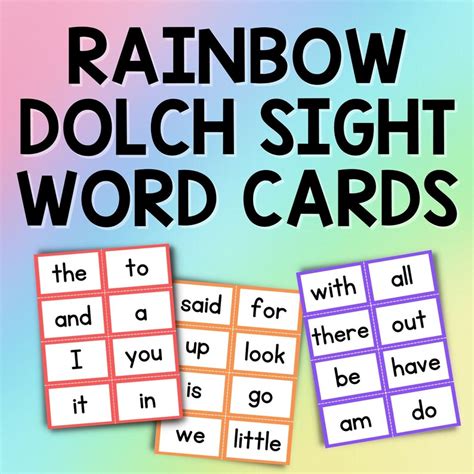 Sight Word Flash Cards Printable Kindergarten Flashcards Reading Practice Flash Cards