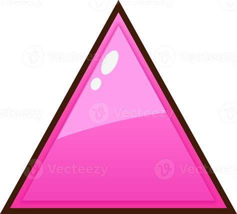 Pink Cartoon Triangle Button 10974710 Png