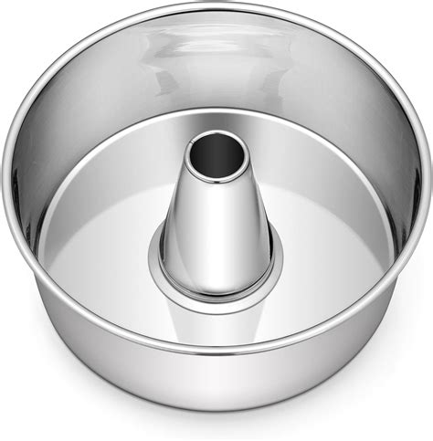 Homikit 10 Inch Angel Food Cake Tin Stainless Steel Round Tube Pan For