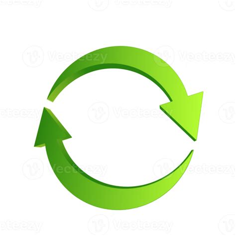 render reload icon refresh arrow icon   green color  png