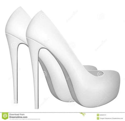 Blank High Heels Shoes Template Stock Vector Illustration Pertaining