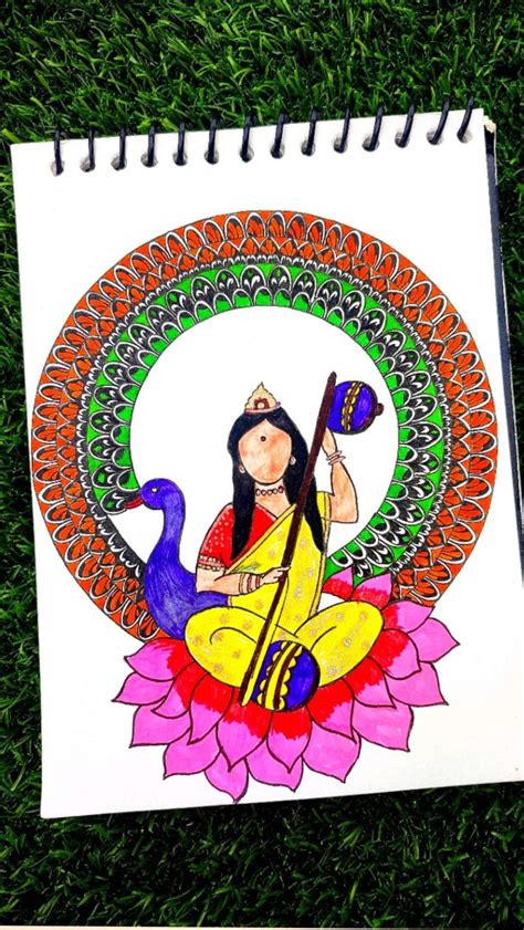 Direct From My Diary Saraswati And Tricolor Mandala 🇮🇪🇮🇪 Mandala