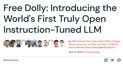 Lior⚡ On Twitter Databricks Just Released Dolly 20 The First Open