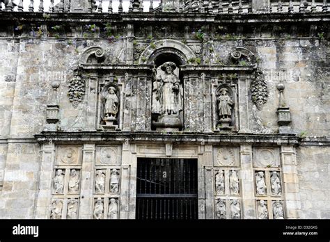 Statue St James Santiago De Cathedral Compostela Pilgrimage Way Hi Res