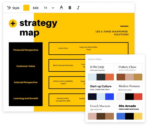 Free Online Strategy Map Maker Design A Custom Strategy Map In Canva