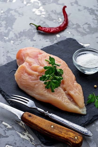 Premium Photo Raw Chicken Fillet