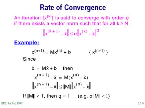 Rate Of Convergence