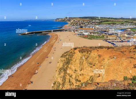 West Bay Coast Resort Jurassic Coast Crumbling Sandstone Cliffs Unesco Site Dorset England