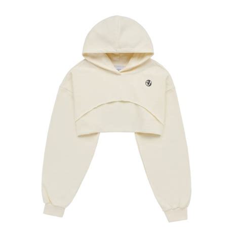 MUSINSA acmé de la vie CIRCLE NEW SYMBOL LOGO BOLERO HOODIE CREAM