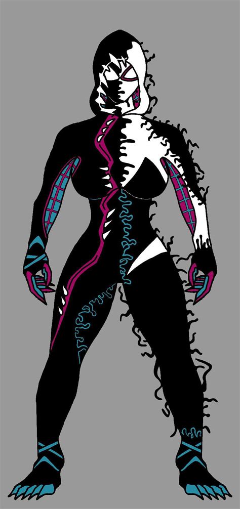 Got Commissioned To Do A Spider Gwen Gwenom Transformation Symbiotes