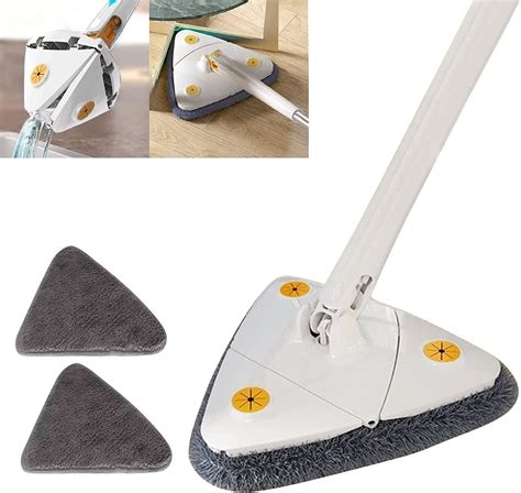 Searchi Degree Rotating Mop Set Triangle Cleaning Mop Triangle