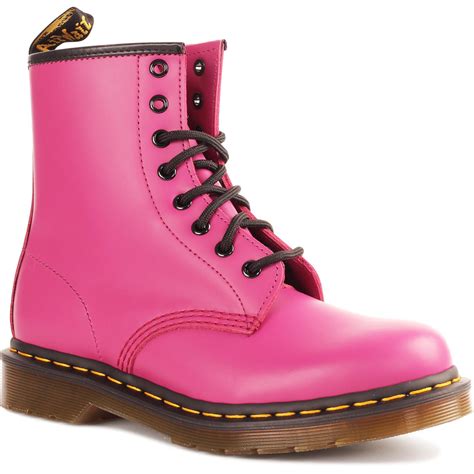 Dr Martens 1460 Retro Mod Smooth Ankle Boots In Fuchsia