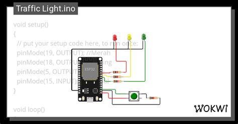 Traffic Light Ino Wokwi ESP32 STM32 Arduino Simulator