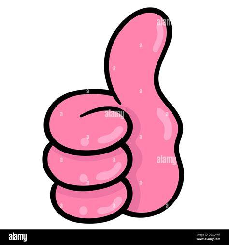 Red Hands Thumbs Up Like Social Media Stock Vector Image And Art Alamy