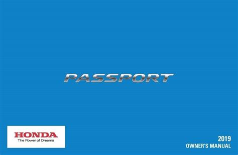 2019 Honda Passport Owners Manual User Guide Reference Operator Book EBay