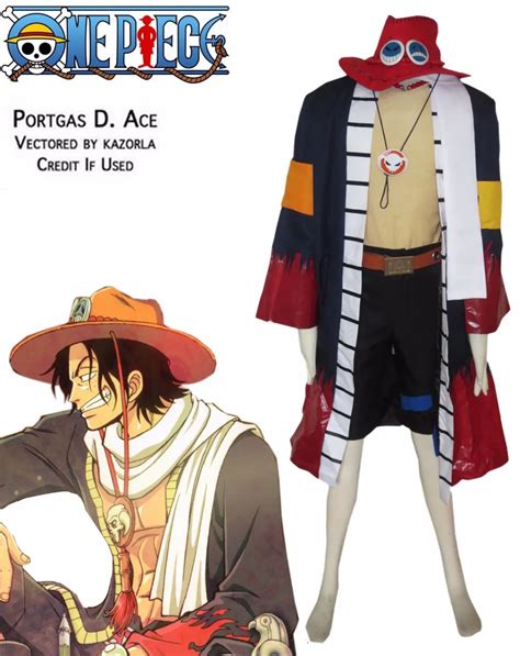 One Piece Portgas D Ace Overcoat Cosplay Costume Tailor Made In Anime