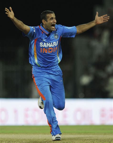 Irfan Pathan Celebrates After Taking A Wicket With His First Ball