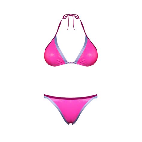 Pack Bikini Sujetador Y Braguita Hecho A Mano Rosa Fuerte Y Azul Claro Varias Tallas