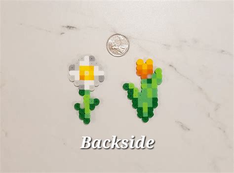 Minecraft Flowers Tulip Blue Orchid Lily Of The Valley Perler Bead Keychains And Magnets Etsy