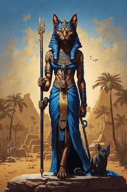 Premium AI Image | Egyptian cat goddess bastet