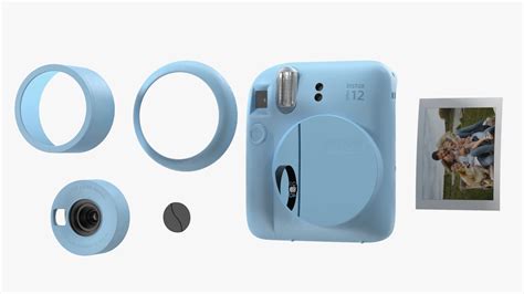 Fujifilm INSTAX Mini 12 Camera Pastel Blue 3D Model 44 3ds Blend