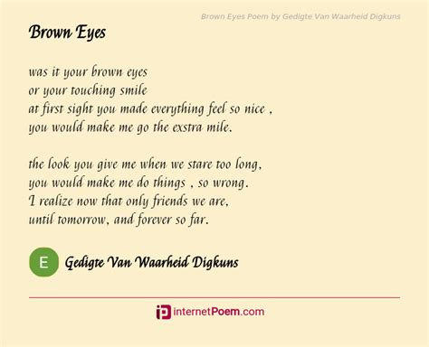 Brown Eyes Poem by Gedigte Van Waarheid Digkuns