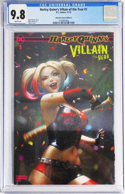 Harley Quinn Villain Of The Year 1 Cover E Cgc 9 8 Ejikure Variant Cover