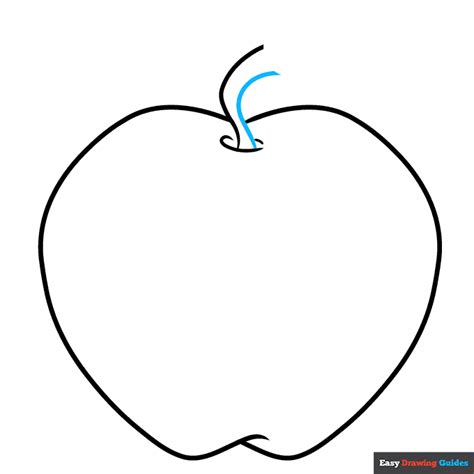 how to draw easy apple