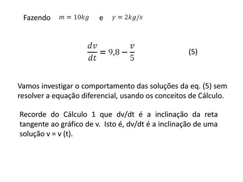 Equações Diferenciais Ordinárias ppt carregar