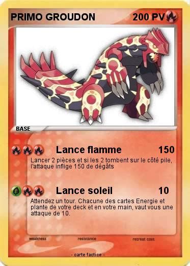 Pokémon PRIMO GROUDON 285 285 Lance flamme Ma carte Pokémon