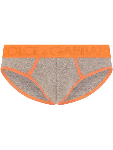 Dolce And Gabbana Contrast Trim Logo Waistband Briefs Farfetch