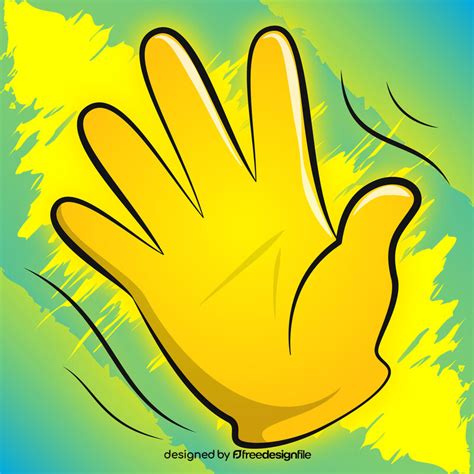 Hand Wave Emoji Emoticon Vector Free Download