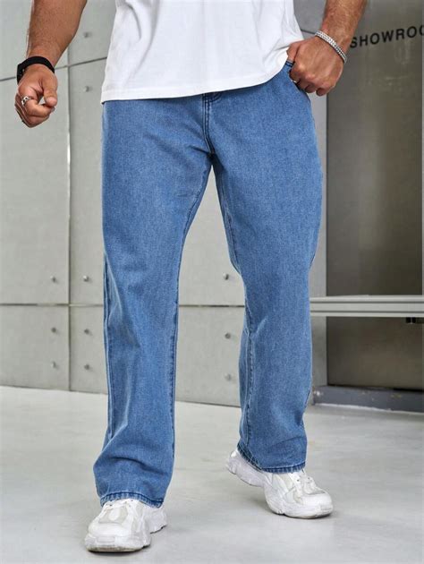 Manfinity Hypemode Jeans De Pierna Recta Con Bolsillo Inclinado Y Corte