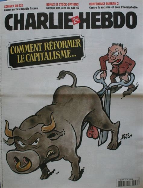 Charlie Hebdo N 876 Mercredi 1er Avril 2009 Couverture De Riss