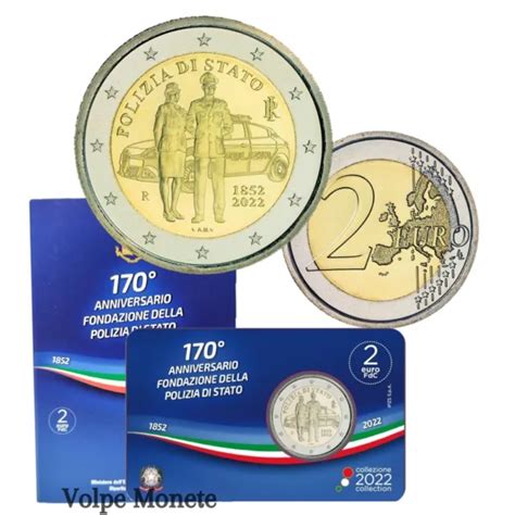 COINCARD 2 EURO ITALIA 2022 POLIZIA DI STATO FdC SUBITO DISPONIBILE EUR