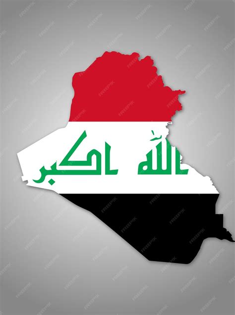 Premium Vector | Iraq map flag