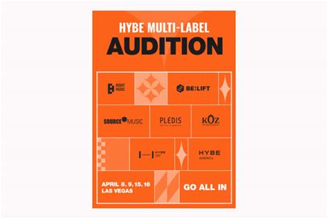 Hybe, FNC to kick off series of US auditions in April - Asia News ...