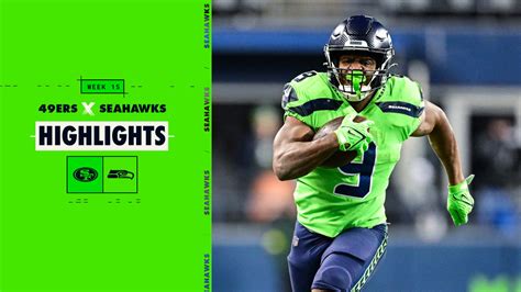 2022 Week 15 Seahawks Vs 49ers Kenneth Walker Iii Takes Pass From Geno Smith 34 Yards Highlight